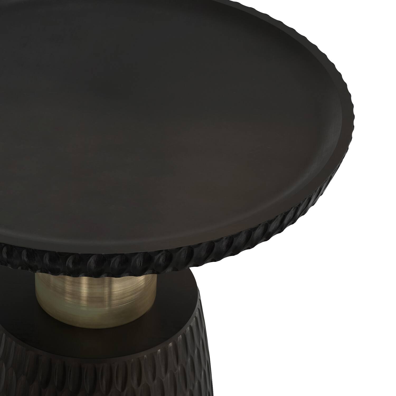 Alt View 13. Simpli Home - Breanna Side Table - Black, Gold.
