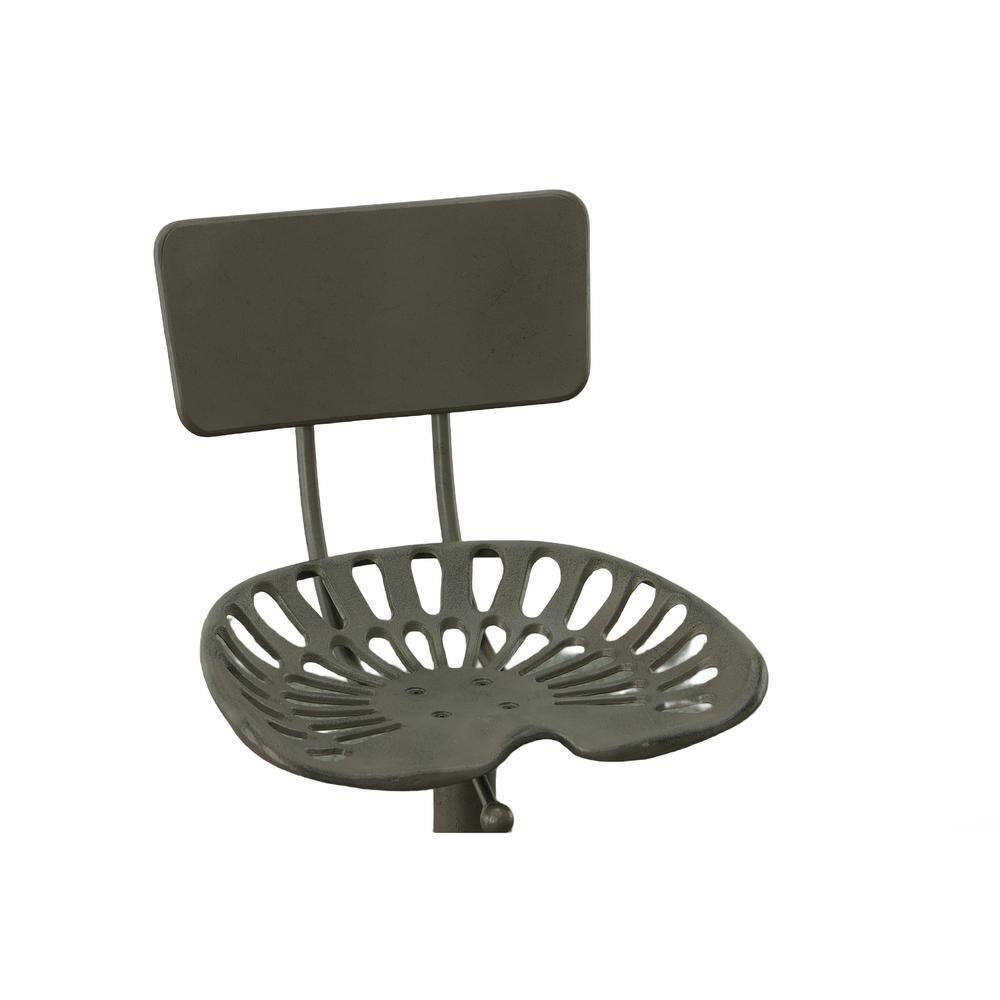 Alt View 3. Carolina Chair & Table - August Tractor Seat Barstool with Back - Industrial - Industrial.