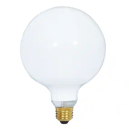 Front. SATCO - Satco 100 W G40 Globe Incandescent Bulb E26 (Medium) Soft White 1 pk.