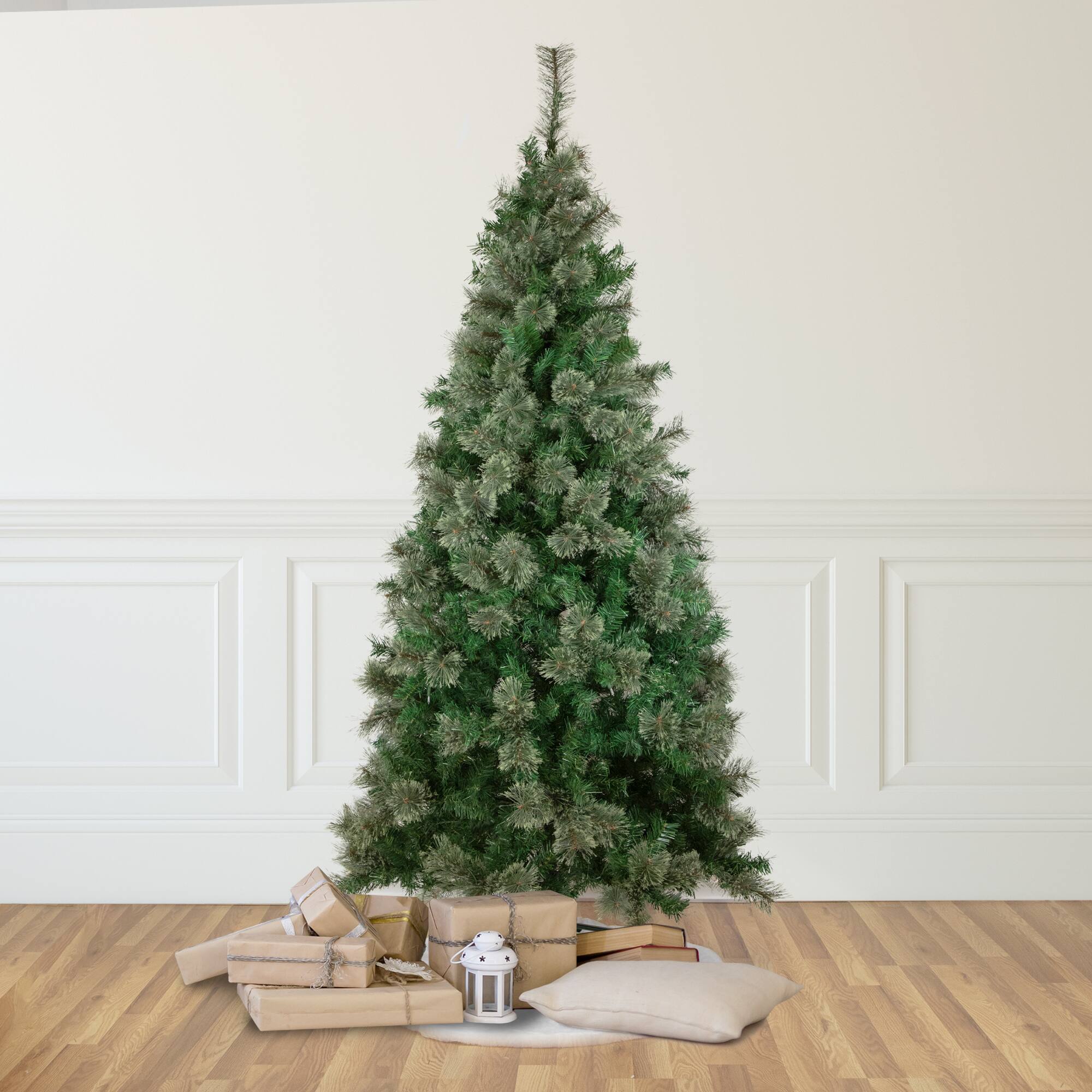 Alt View 1. Northlight - Medium Oregon Cashmere Pine Artificial Christmas Tree - 6.5' - Unlit - Green.