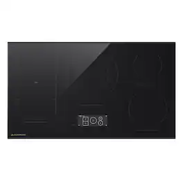 LG - SIGNATURE 36” Built-In Electric Induction Smart Cooktop with 5 Elements, 6.8" LCD Touch Screen and Dual Zone Element - Black