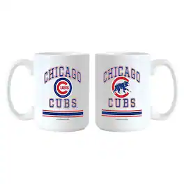 Logo Brands - Chicago Cubs 15oz. Current & Throwback Mug Set - Multicolor