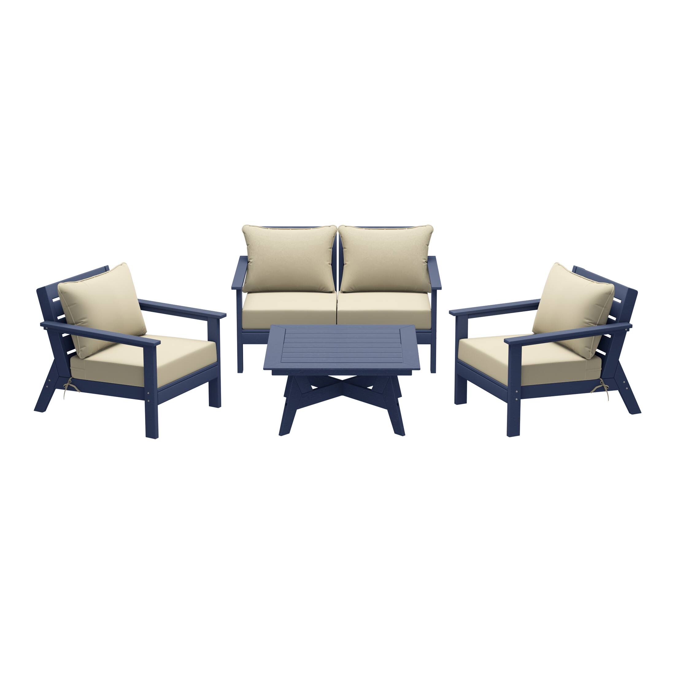 Navy Blue/Beige