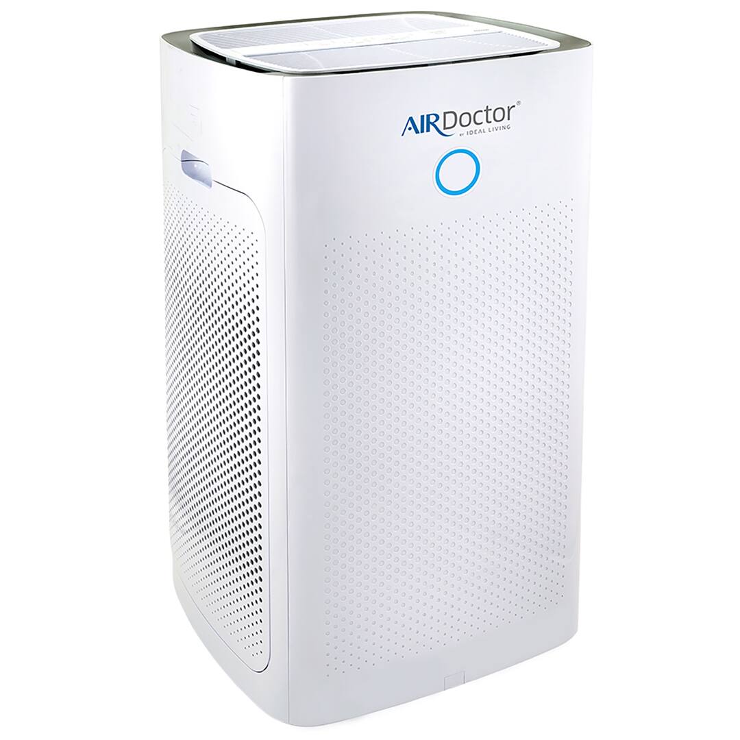 AIR Doctor - AirDoctor AD5000/AD5500 4-in-1 Air Purifier for Extra Large Spaces, High Ceilings, UltraHEPA, Carbon & VOC Filters - White