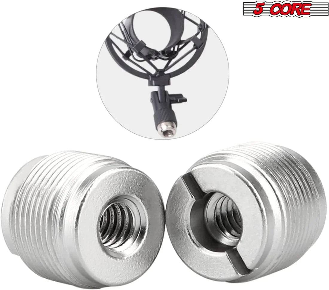 Alt View 2. 5 CORE - 5 Core Mic Stand Adapter 12 Pieces 3/8 Female to 5/8 Male Screw Thread Conversion Connector - Silver.