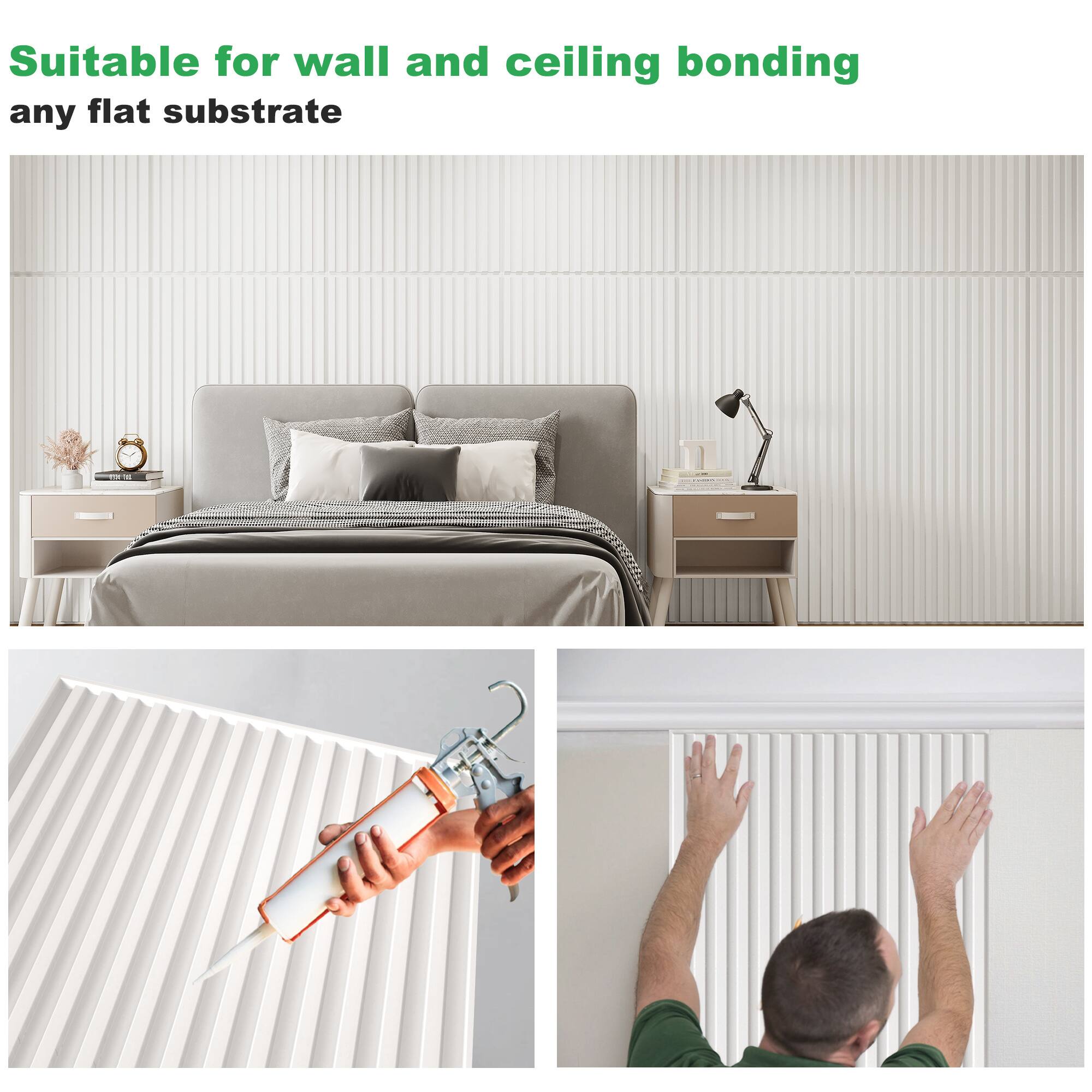Suitable for wall and ceiling bonding any flat substrate