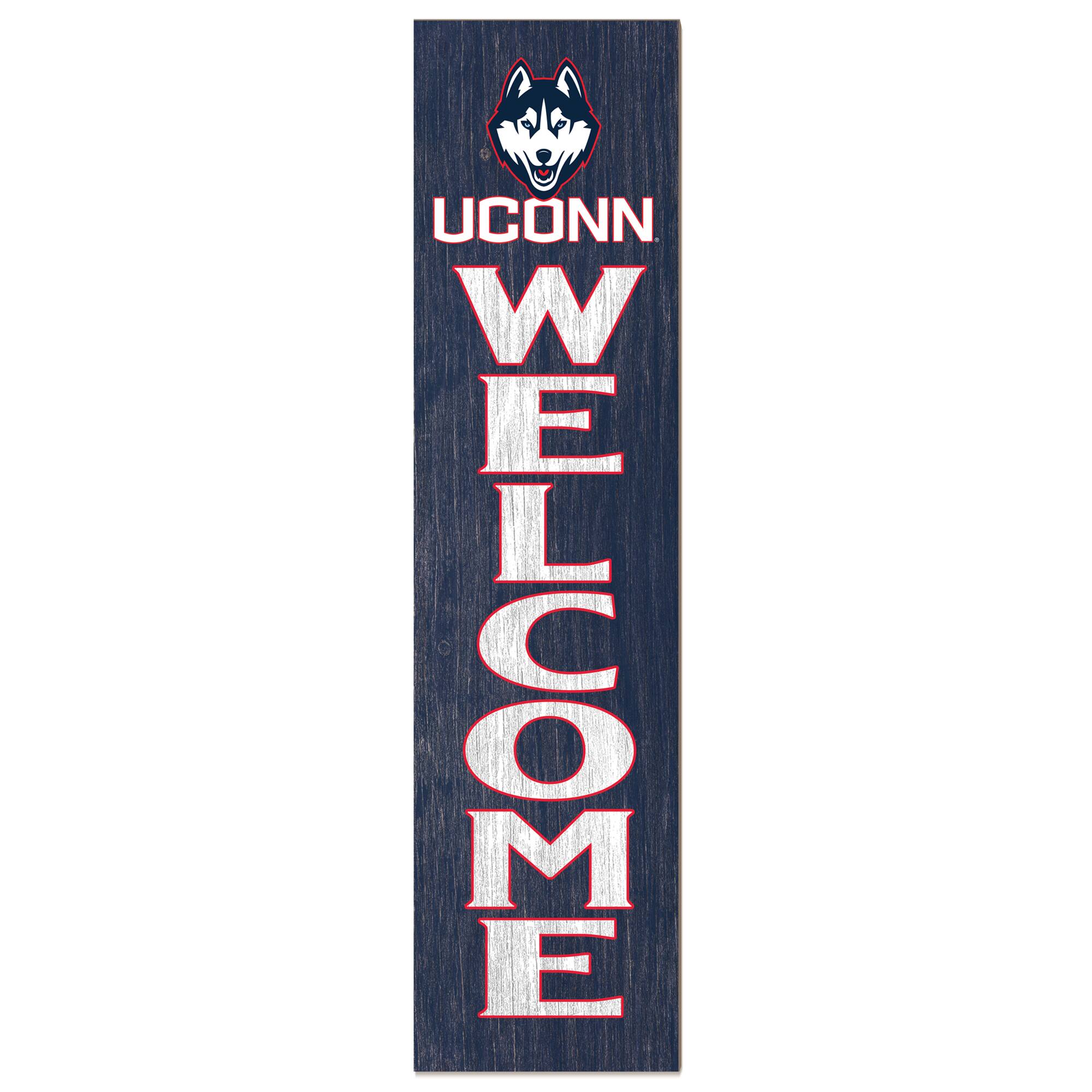 UConn Huskies 12'' x 48'' Welcome Leaner