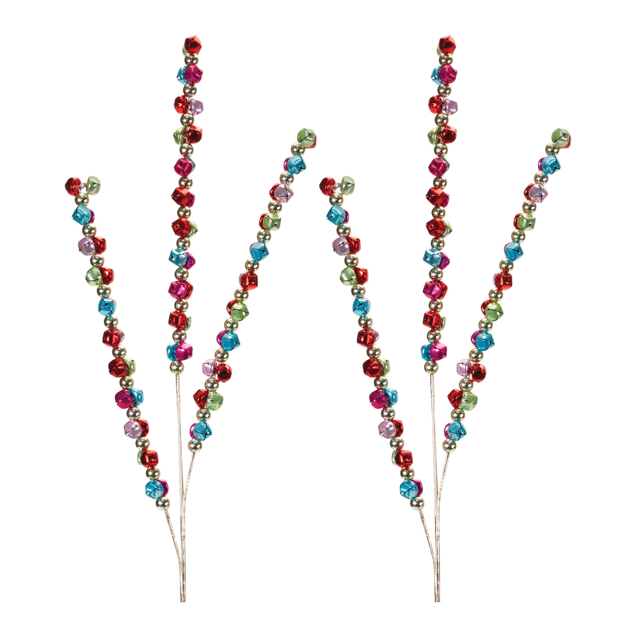 Left. BreeBe - Metal Jingle Bell Spray (Set of 2) - Green, Red.