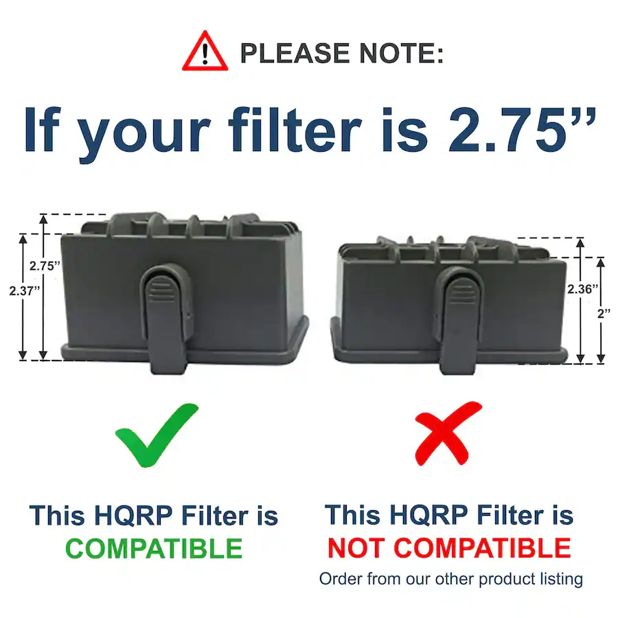 Factory Rotor Vacuum HQRP HEPA Vacuum Filter XHF450 Tall 2.75 inches Replacement for Shark ...