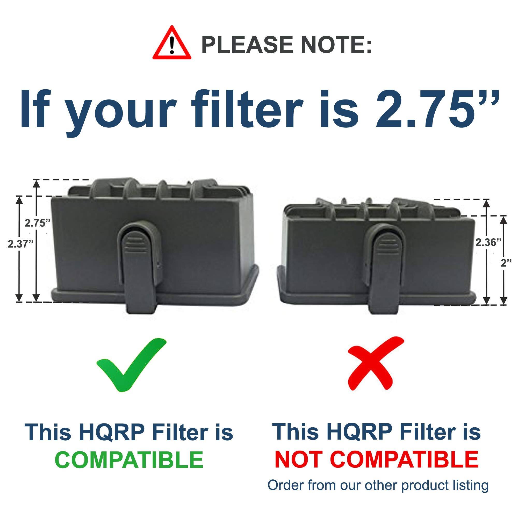 HQRP HEPA Vacuum Filter XHF450 Tall 2.75 inches Replacement for Shark ...