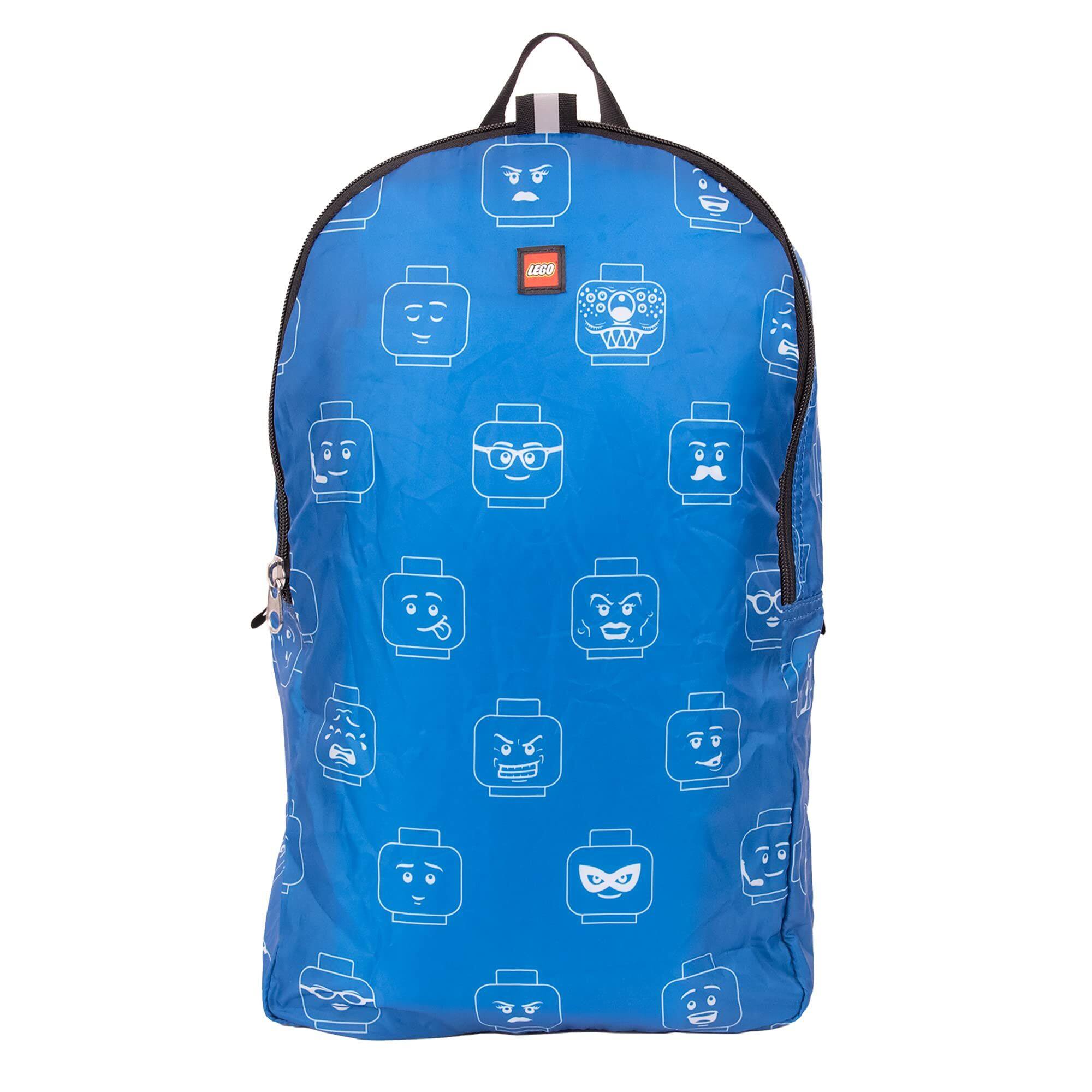 Angle. LEGO - LEGO Minifigure Packable Backpack W/ 6 Patches - Iconic.