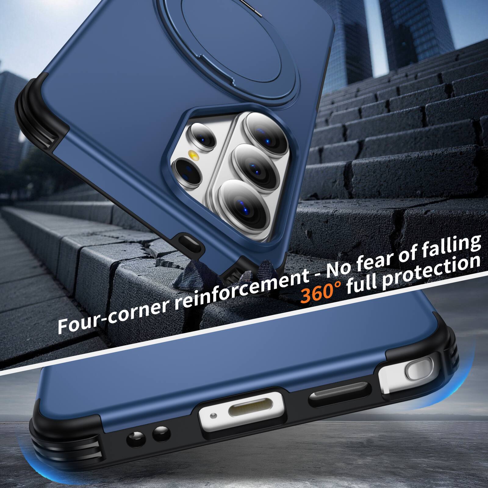 Four-corner reinforcement - No fear of falling  
360° full protection