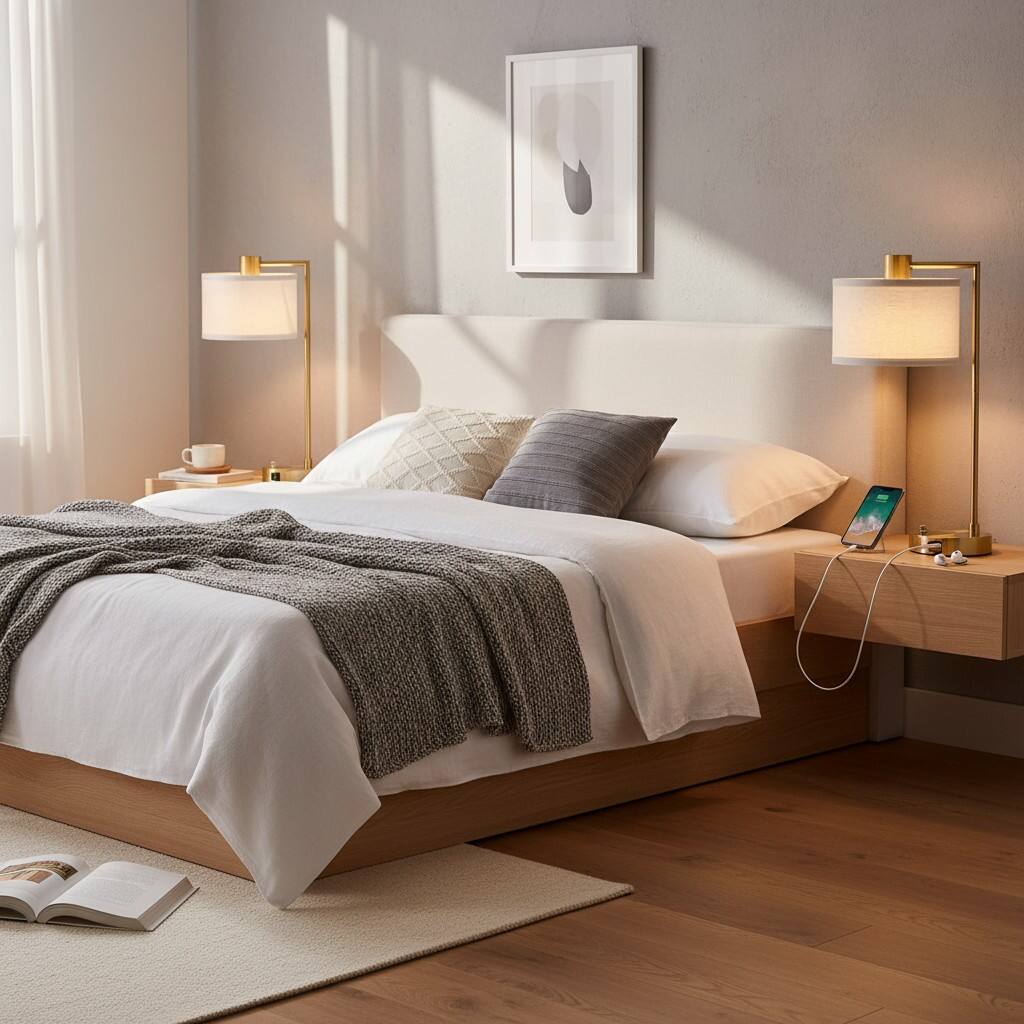 Alt View 2. Dazzed Corner - Set of 2 Dimmable Table Lamps with USB-C+A, Linen Shade, 2 Bulbs.