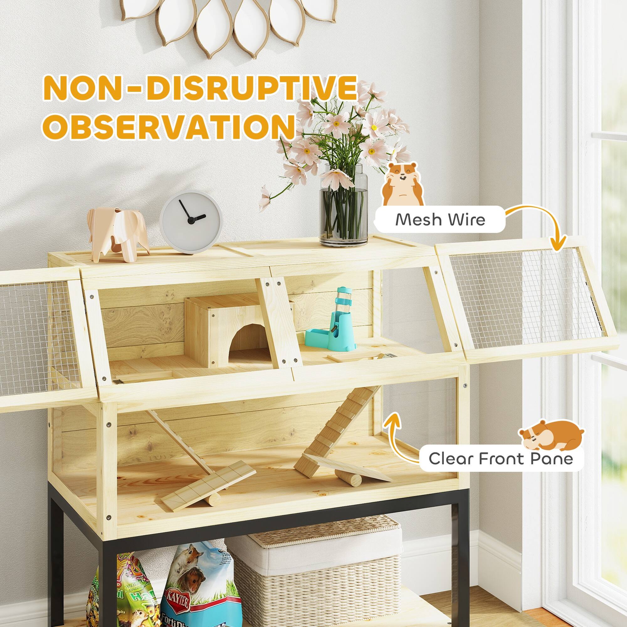 NON-DISRUPTIVE OBSERVATION

Mesh Wire

Clear Front Pane