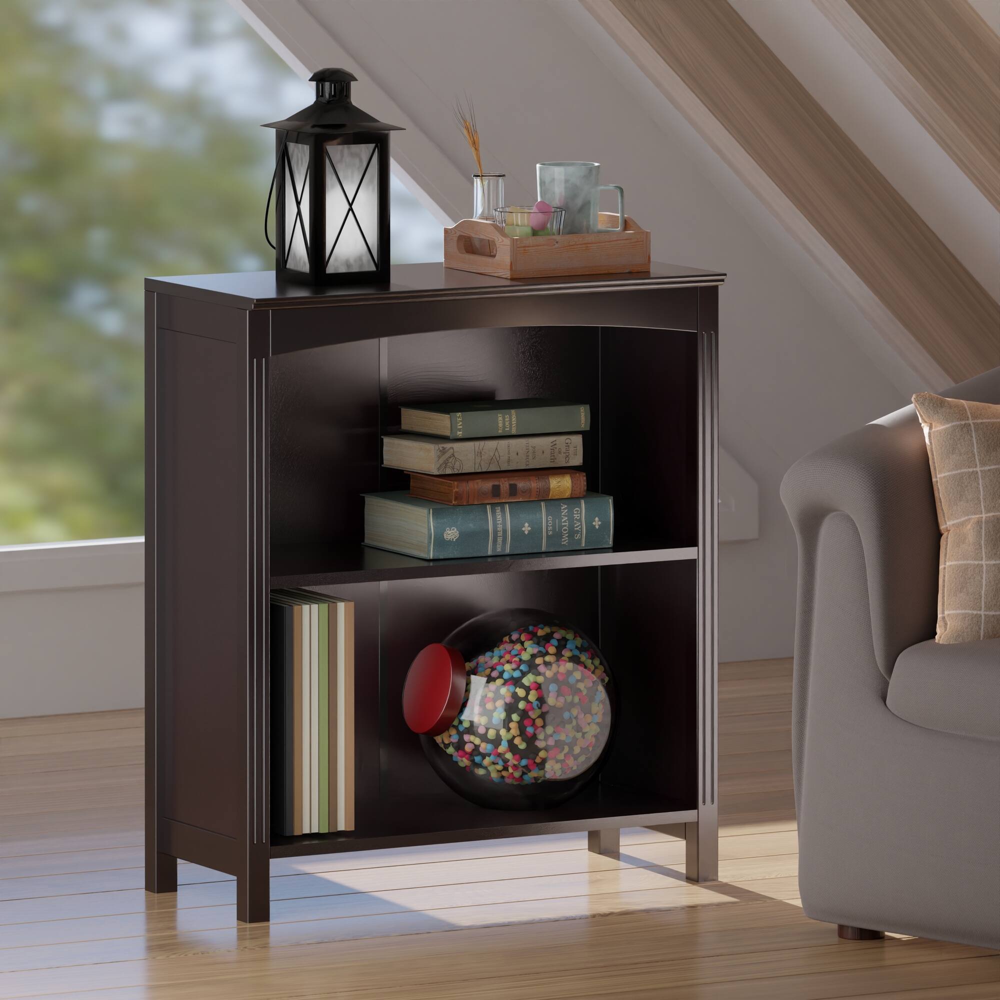 Alt View 7. Winsome Wood - Terrace 2-Section Shelf, 37" Wide - Espresso.