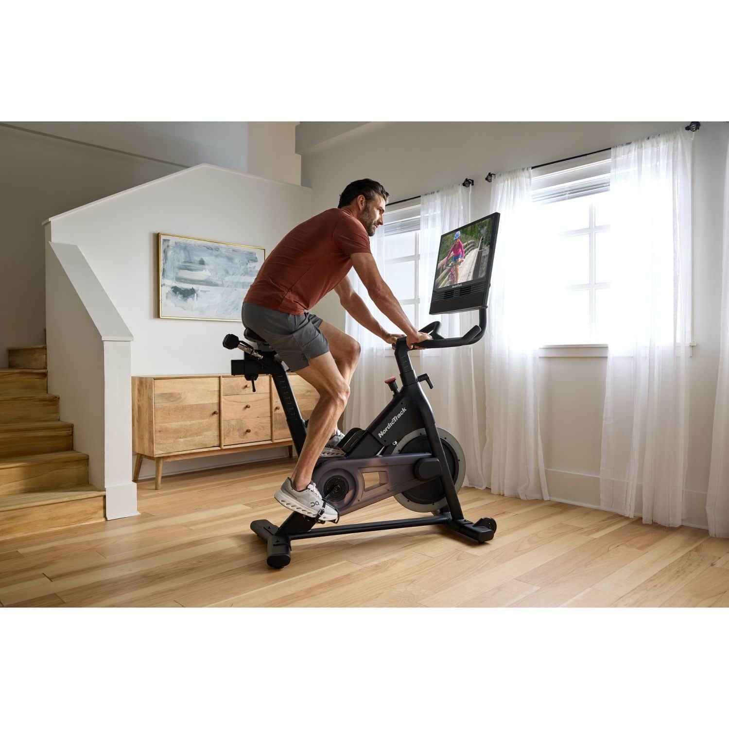 Alt View 11. NordicTrack - NordicTrack 24 Studio Bike for a Best-In-Class Cycling Experience - Black.