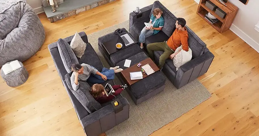 Alt View 16. Lovesac - 6 Seats (4 Stg) + 8 Sides Tonal Sterling  Standard - Tonal Sterling.
