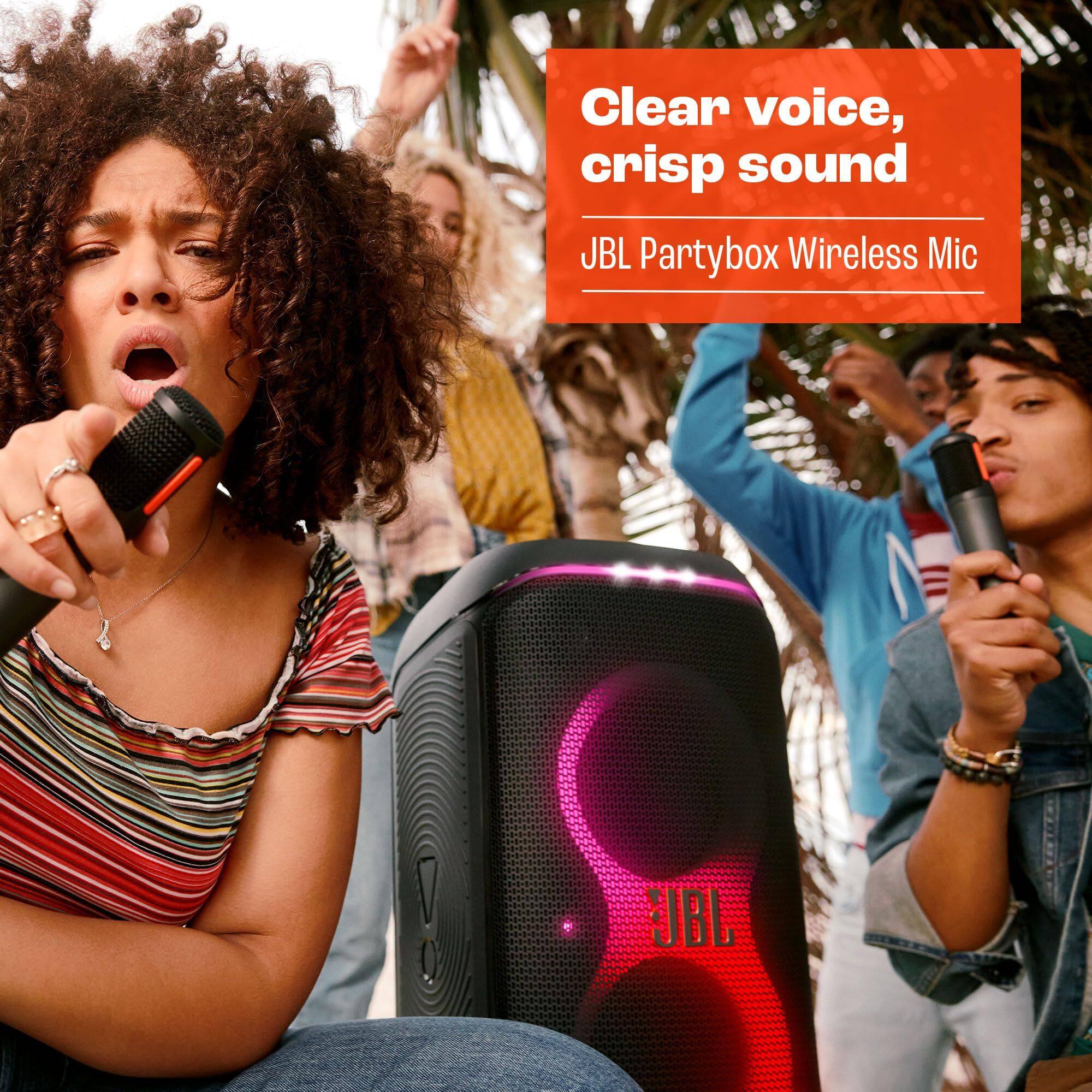 Clear voice, crisp sound  
JBL Partybox Wireless Mic