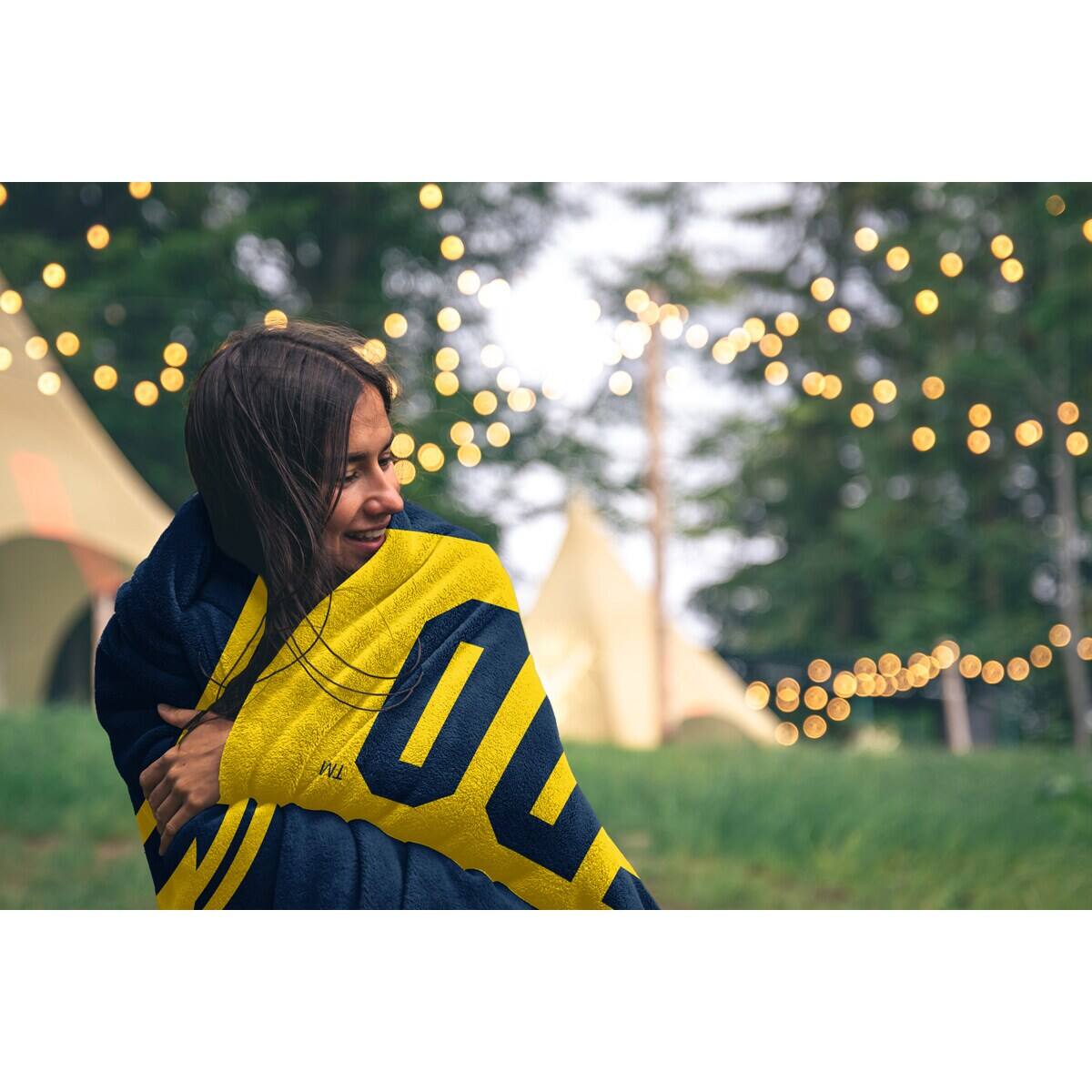 Alt View 1. Pegasus - Toledo Rockets 50" x 60" Endzone Ultra Soft Throw Blanket - Multicolor.