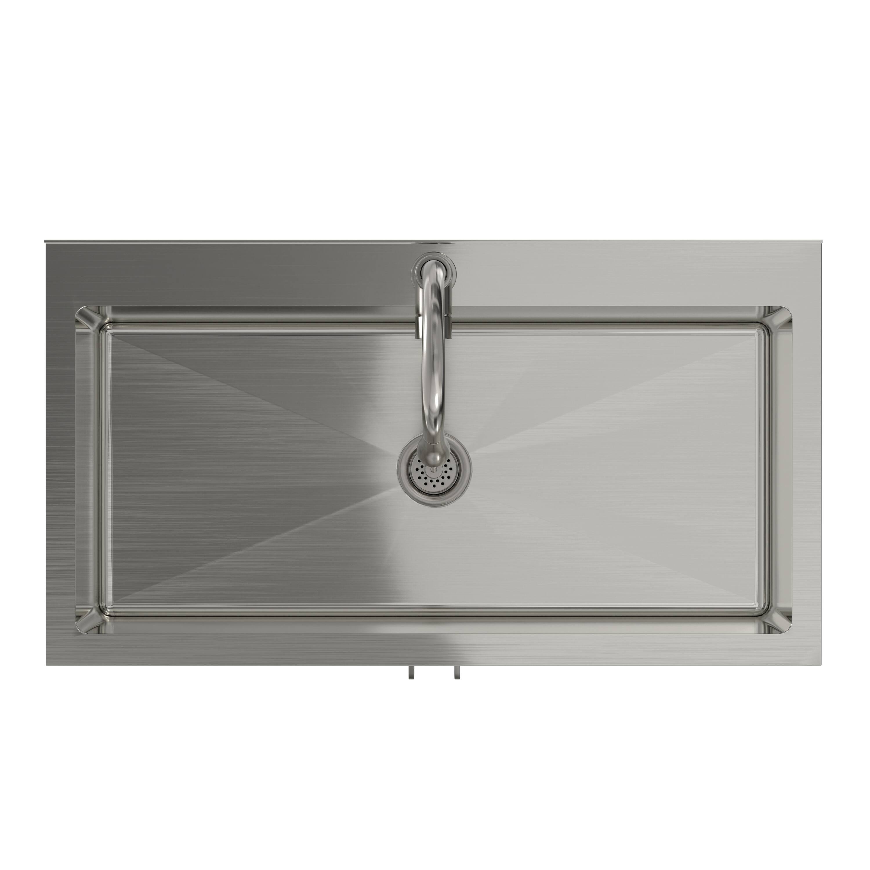 Alt View 2. Simpli Home - Modern Wide Shaker All-In-One 36-inch Laundry Utility Sink and Cabinet - Pure White.