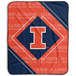 Pegasus - Illinois Fighting Illini 50" x 60" Diamond Logo Fleece Blanket - Multicolor