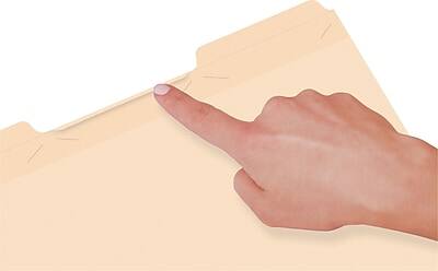 Alt View 1. Pendaflex - Pendaflex Ready-Tab Recycled File Folder, 1/3-Cut Tab, Assorted, Letter Size, Manila, 50/Box (42336) - Manila.