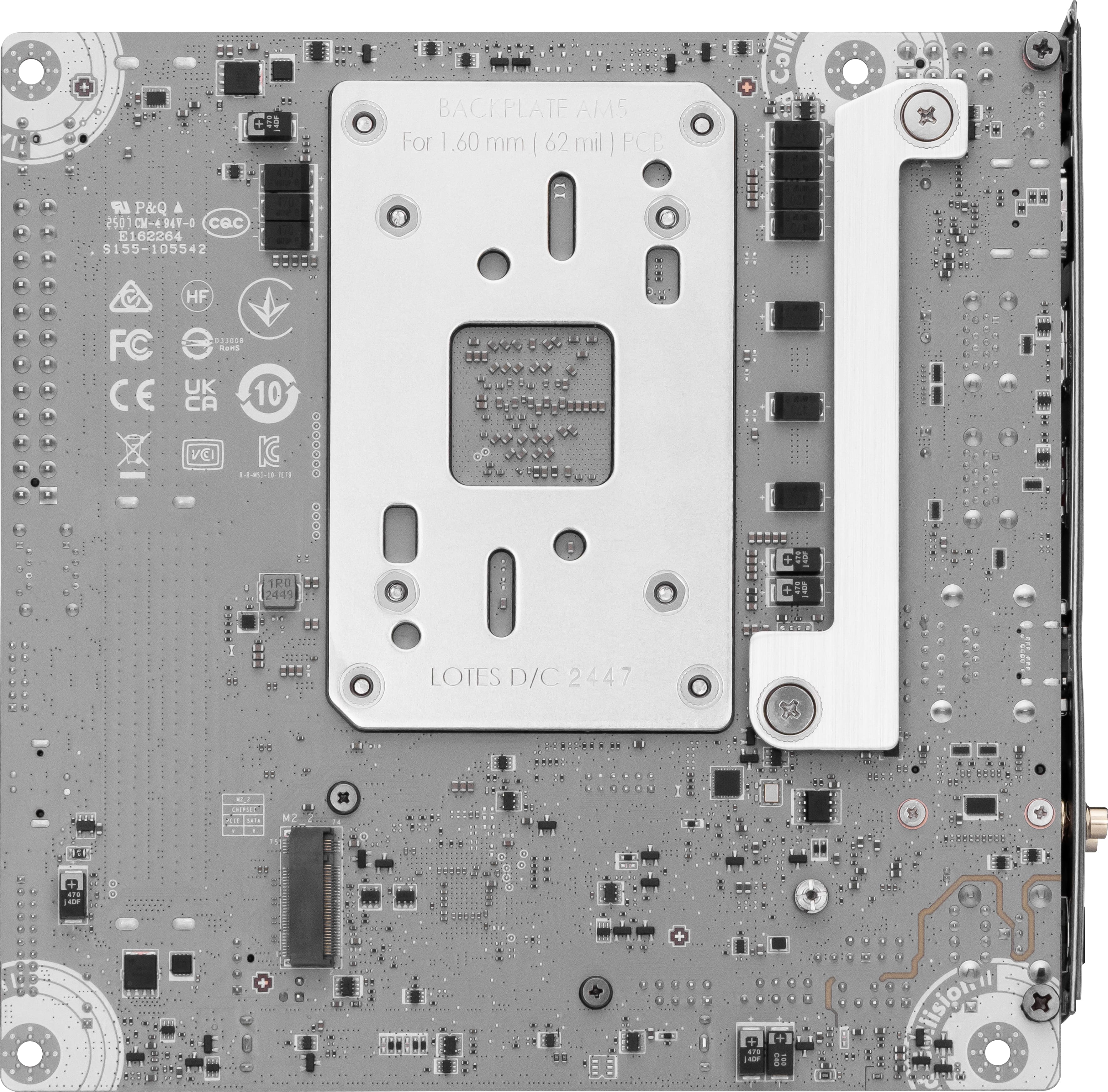 BACKPLATE AM5 For 1.60 mm | 62 mil PCB Coli su P&Q A 250 CW-494V-0 c@c 2162264  S155-105542 38858 HF ..... CE XU CA VEI 10 1421-18 .. 606000 R 1P0 2447 .. LOTES D/C 2447