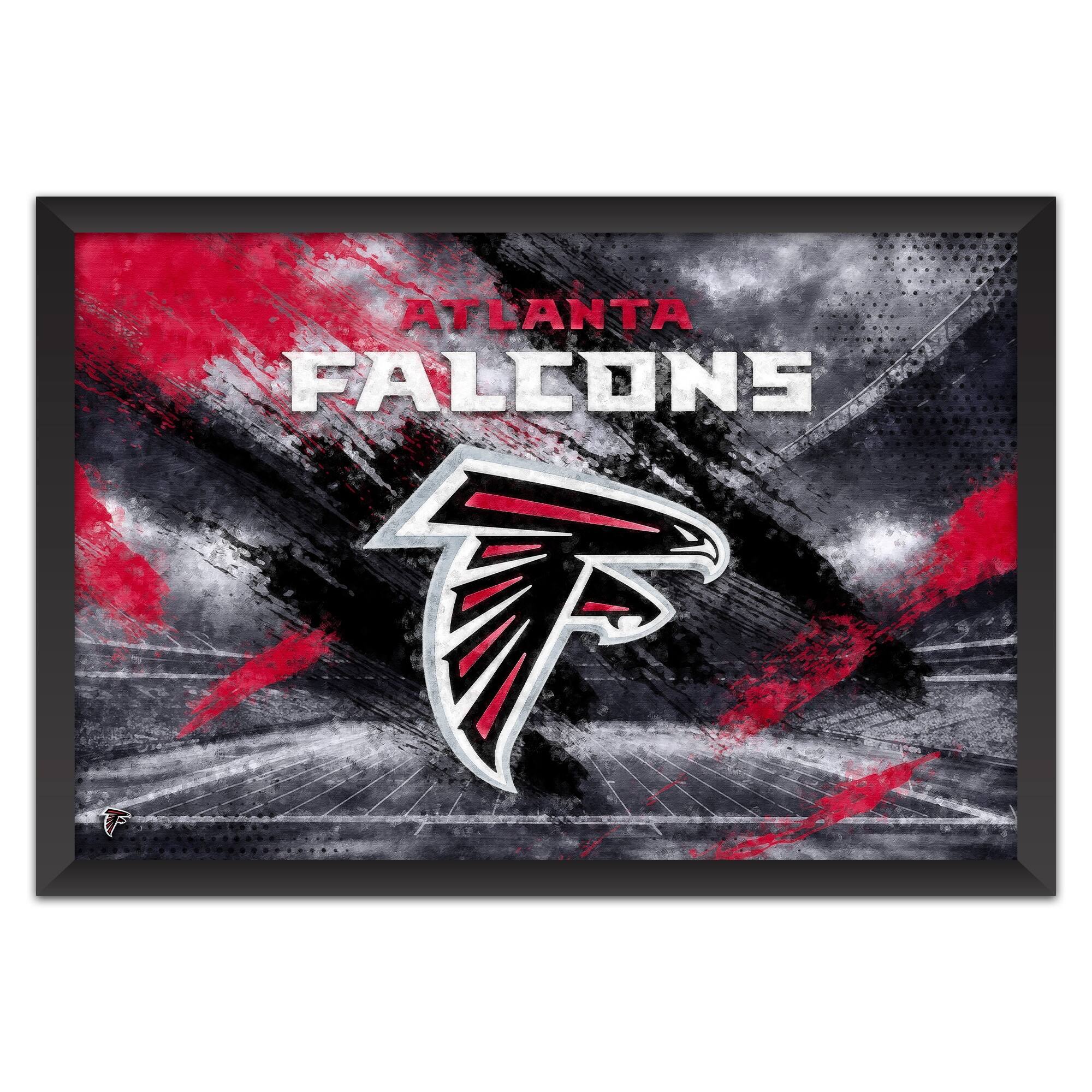 Atlanta Falcons 14" x 20" Brush Stroke Logo Framed Art Print