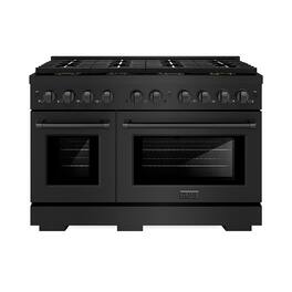ZLINE - 48 in. Paramount Dual Fuel Range with 8 DuoPro Burners & Dual Ovens (PSDRB-48) - Black Stainless Steel