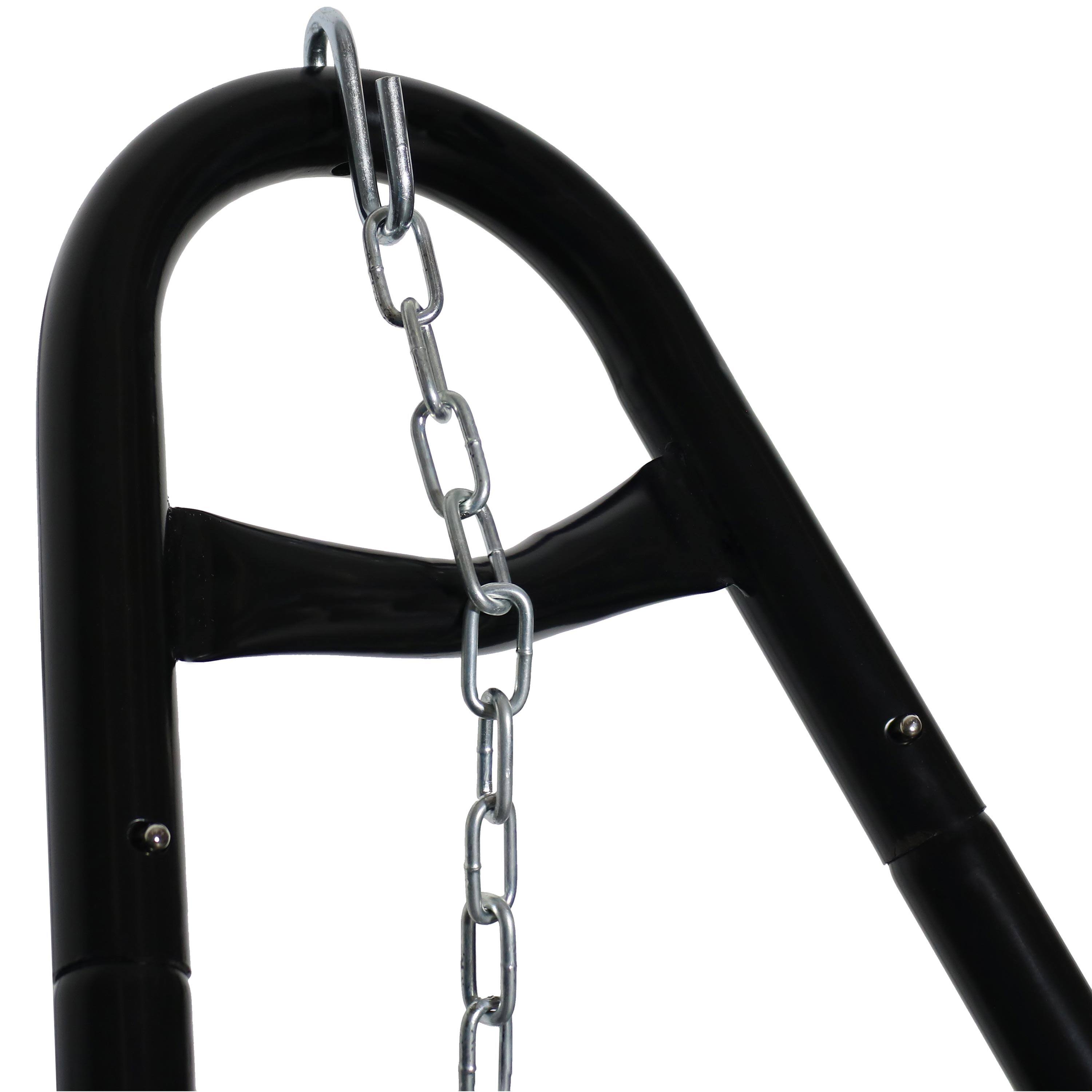 Alt View 10. Sunnydaze - Quilted 2-Person Hammock with Universal Stand - Mountainside.