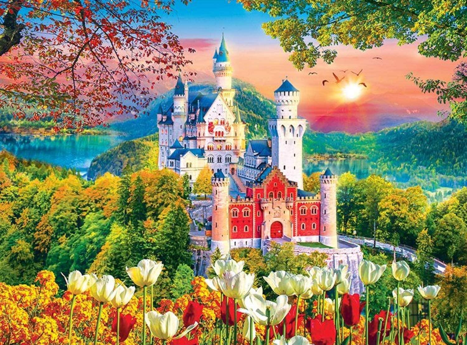 Alt View 1. Cra-Z-Art - Neuschwanstein Medieval Castle Germany 1000 Piece Kodak Premium Jigsaw Puzzle - Multi-Color.