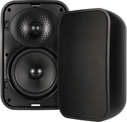 Front. Sonance - MX52 - Mariner MX Series 5-1/4" 2-Way Outdoor Surface Mount Speakers (Pair) - Black.