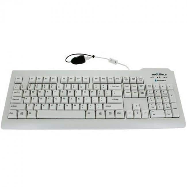 Seal Shield - Silver Seal Waterproof Keyboard - SSWKSV208UK - Cable Connectivity - USB Interface - 105 Key(s) - English - White
