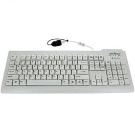 Seal Shield - Silver Seal Waterproof Keyboard - SSWKSV208UK - Cable Connectivity - USB Interface - 105 Key(s) - English - White