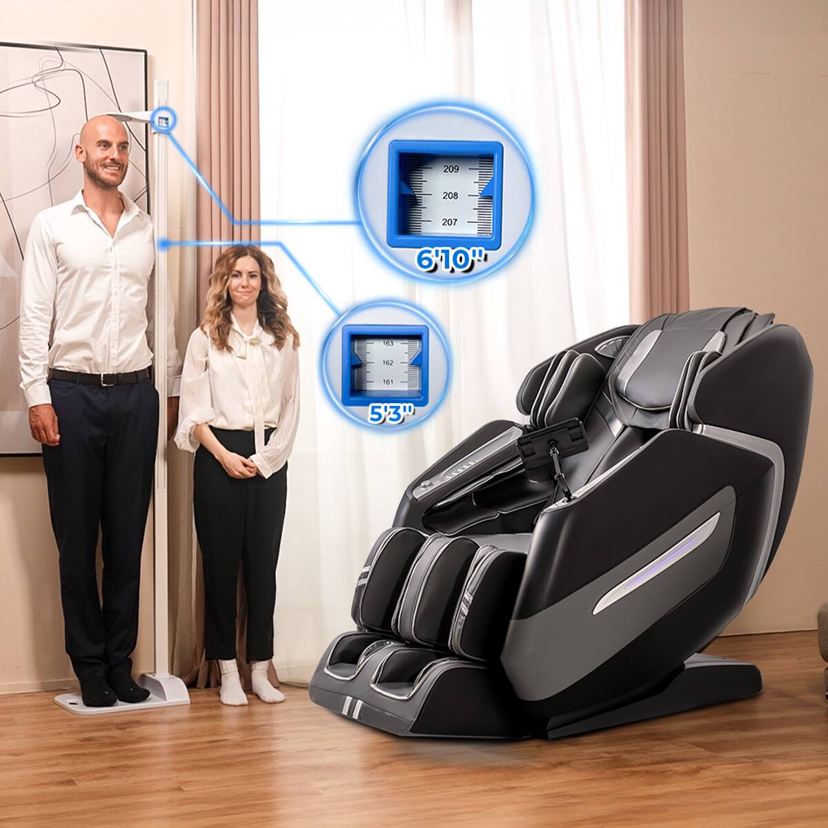 209 208 207  
6'10"  
37  
161  
5'3"