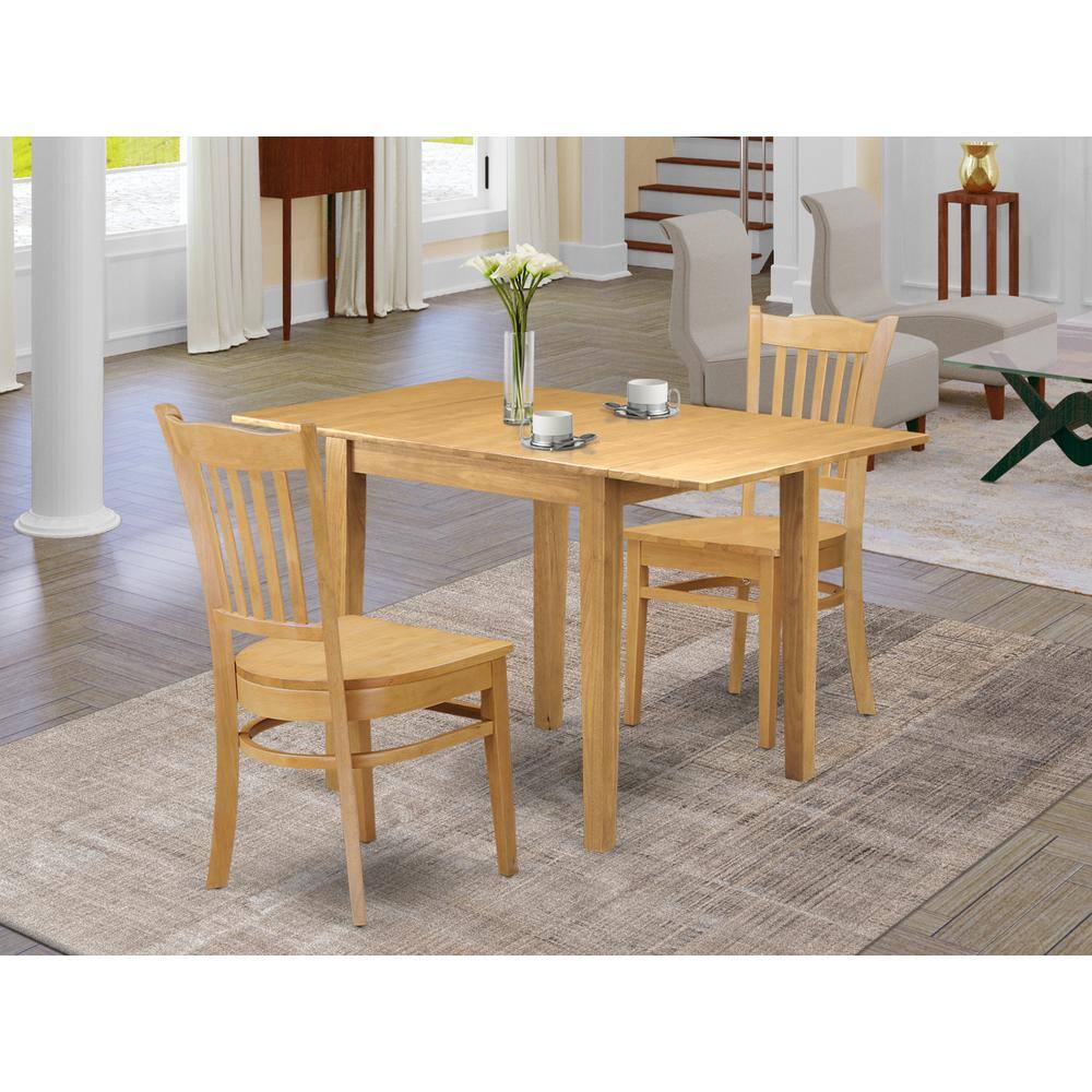 Left. East West Furniture - Dining Room Set Oak - Brown.