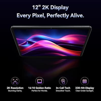 FEONAL Android 15 Tablet 12 Inch Gaming Tablet, 2K FHD Display FEONAL Android 15 Tablet 12 Inch Gaming Tablet, 2K FHD Display