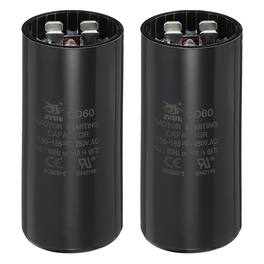 Unique Bargains - 2pcs CD60 Capacitor 130-156 Mfd, 250 VAC Run Motor Start for Electric Fan/Well Pump