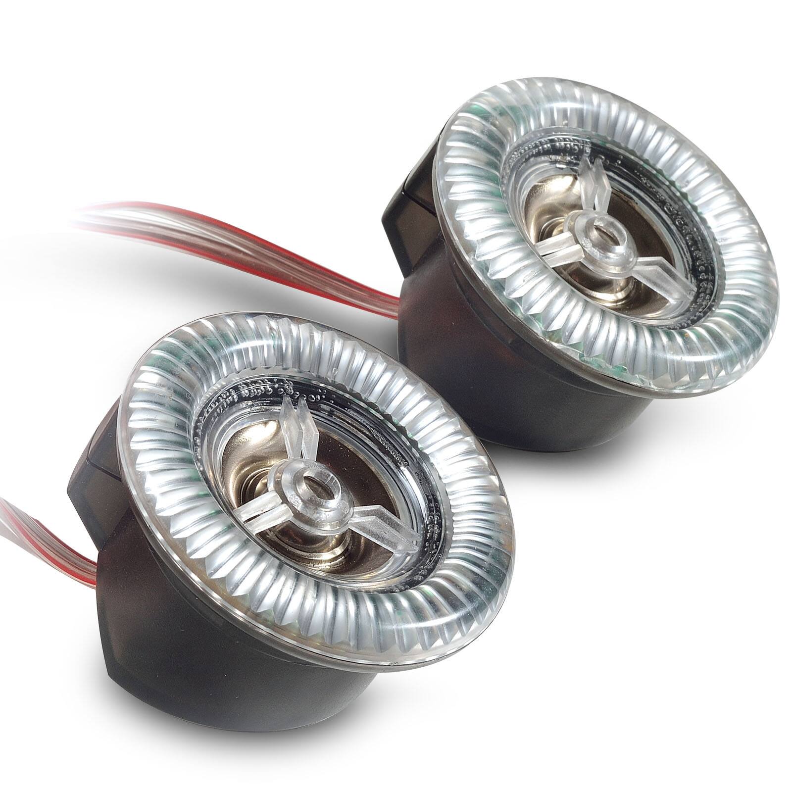 Left. SDX - 1.5" LED Neodymium Tweeter with Volume Sensitive Control Box - Black.