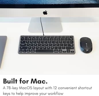 Macally Wired Keyboard for Mac with USB Hub (2X USBC / 1x USBA Macally Wired Keyboard for Mac with USB Hub (2X USBC / 1x USBA