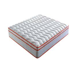 GOODSILO - 10 Inch Hybrid Queen Mattress with Memory Foam and Pocket Springs for Medium Firm Support and Breathable Comfort - Milk White