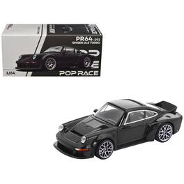 Singer DLS Turbo Black Metallic 1/64 Diecast Model Car by Pop Race