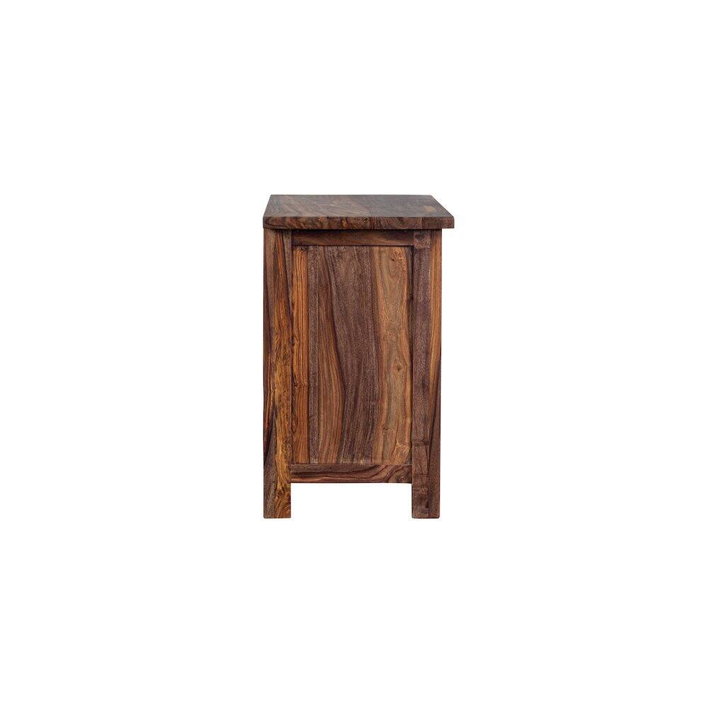 Alt View 2. Porter Designs - Kalispell Solid Sheesham Wood Nightstand - Brown.