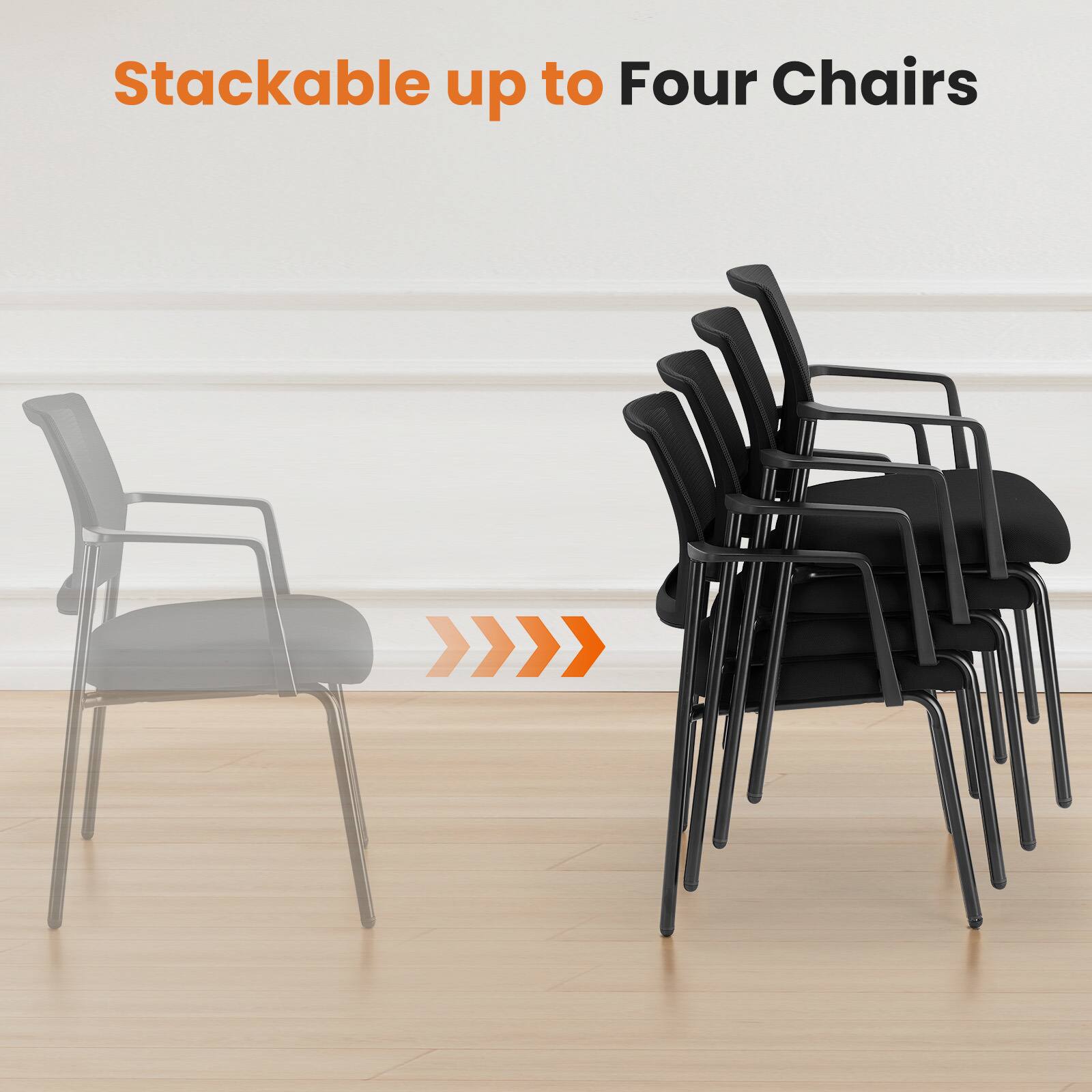 Stackable up to Four Chairs