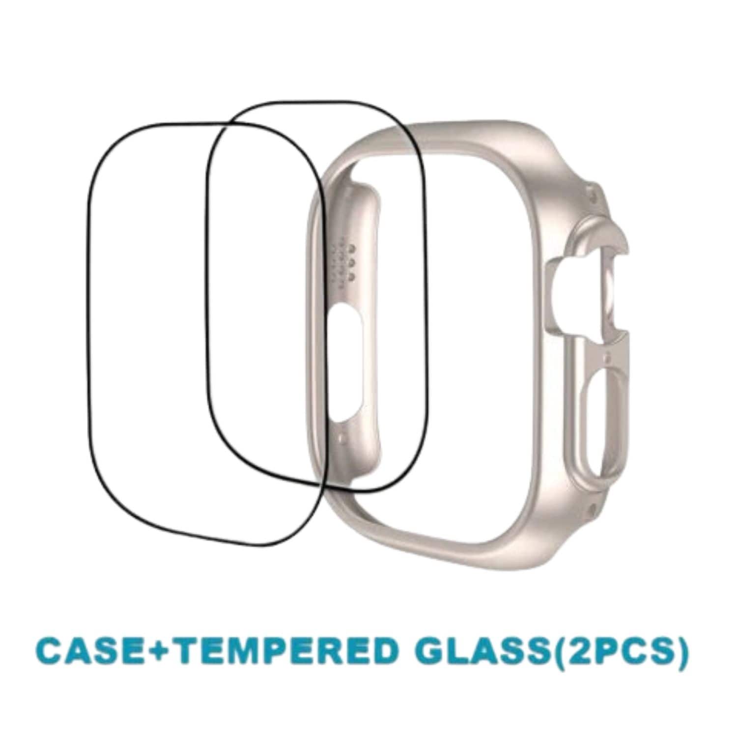 Stock Preferred - Case for Apple Watch Ultra 49mm Hard Starlight Case + 2 Tempered Glass - Hard Sralight