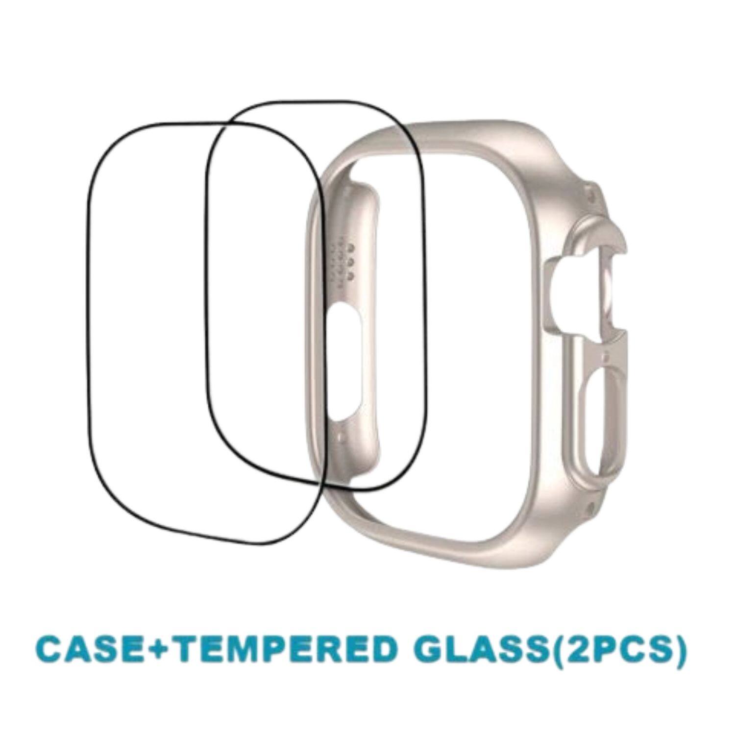 Stock Preferred - Case for Apple Watch Ultra 49mm Hard Starlight Case + 2 Tempered Glass - Hard Sralight