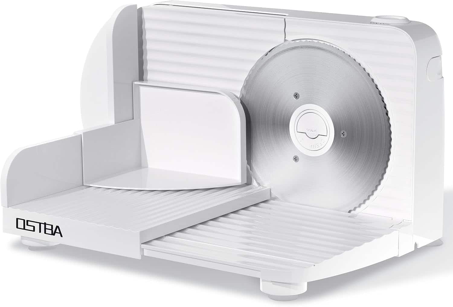 OSTBA - Foldable Electric Food Slicer, Adjustable Thickness 0–15mm, 6.7” Stainless Steel Blade