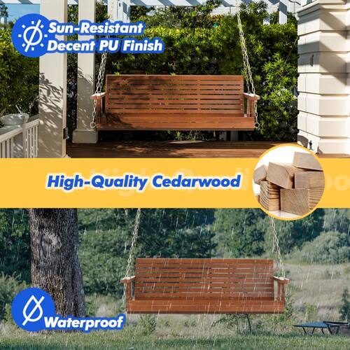 Sun-Resistant  
Decent PU Finish  
High-Quality Cedarwood  
Waterproof