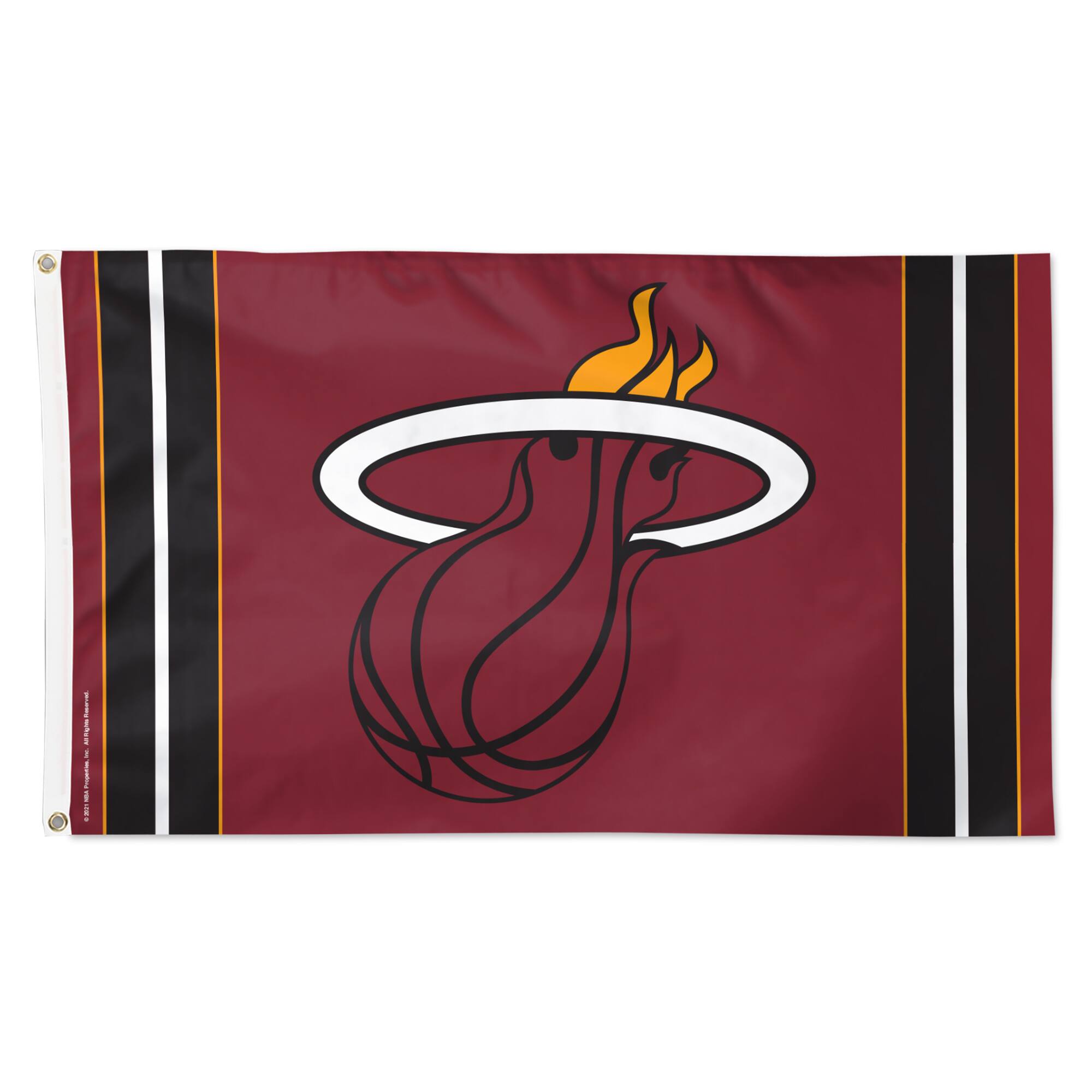 WinCraft - Miami Heat 3' x 5' Vertical Stripe Deluxe Single-Sided Flag - Multicolor