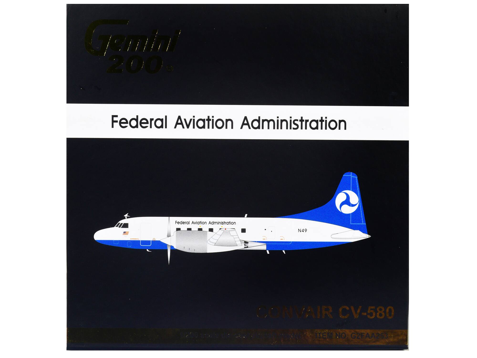 Gemini 200%  
Federal Aviation Administration  
CONVAIR CV-580  
N49  
ITEM NO. G2FAA253